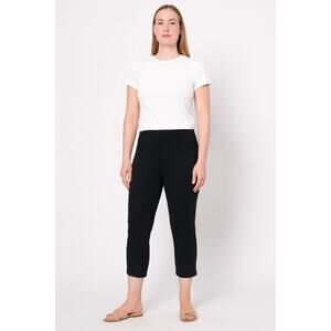 Belle by Kim Gravel Tall Coastal Crop Perfect Ponte Pants Size: 8T (Tall)